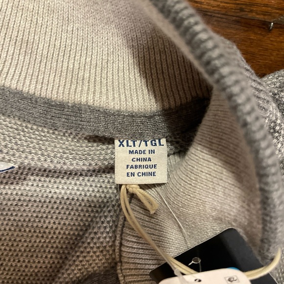 Tommy Bahama Island Zone Coolside Half Zip XLT Big And Tall Bala Shark Gray - Picture 8 of 10